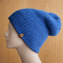 Traditional reversible alpaca beanie Slate grey maroon / French Navy