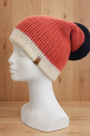 Alpaca Double-skin Traditional Reversible Beanie Burnt Orange White / Blue Navy Yellow White Unisex