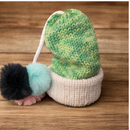 Junior reversible alpaca + pompoms with Glow-in-the-dark cord Pompoms