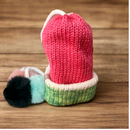 Junior reversible alpaca + pompoms with Glow-in-the-dark cord Pompoms
