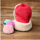 Junior reversible alpaca + pompoms with Glow-in-the-dark cord Pompoms